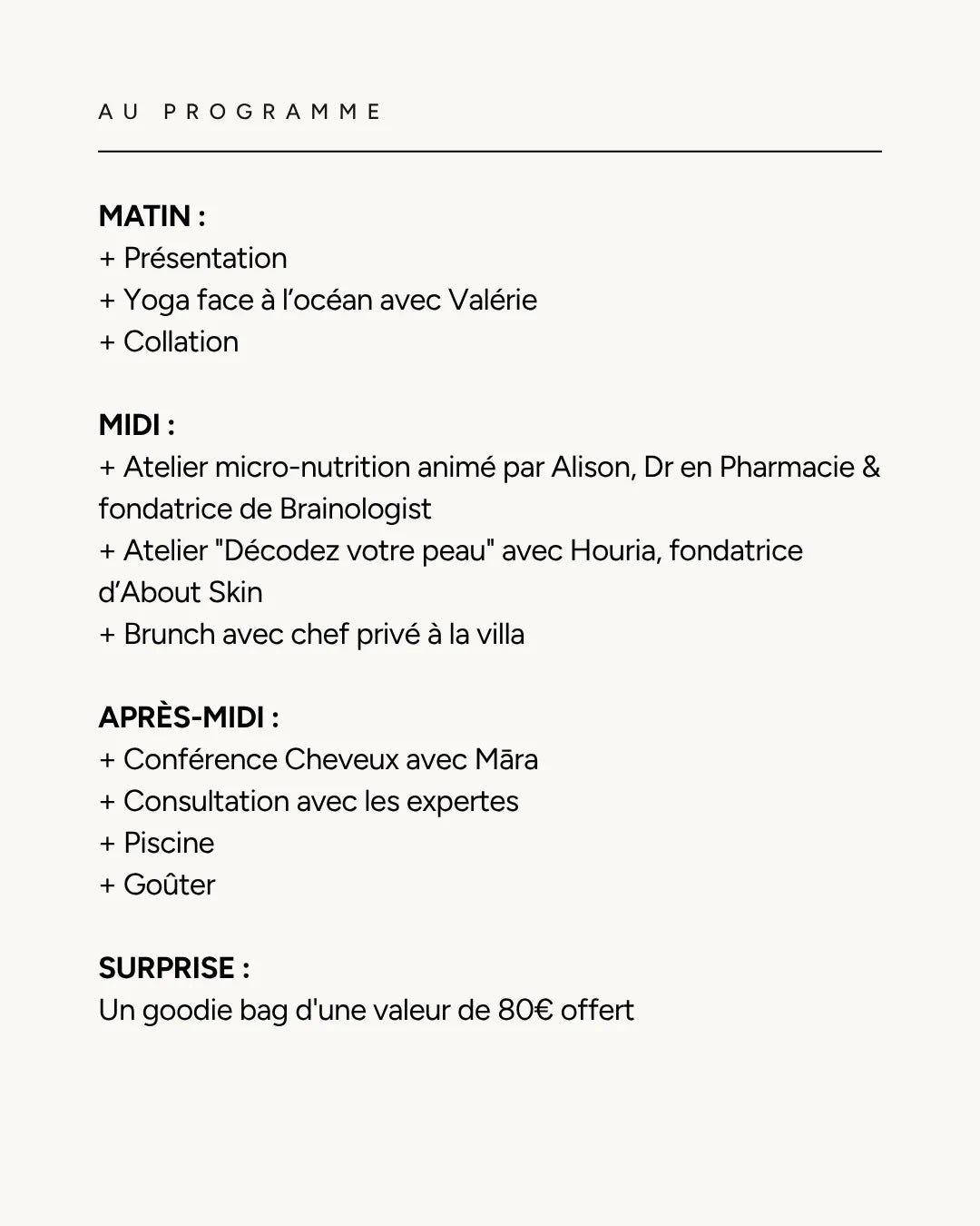 Journée wellness in & out