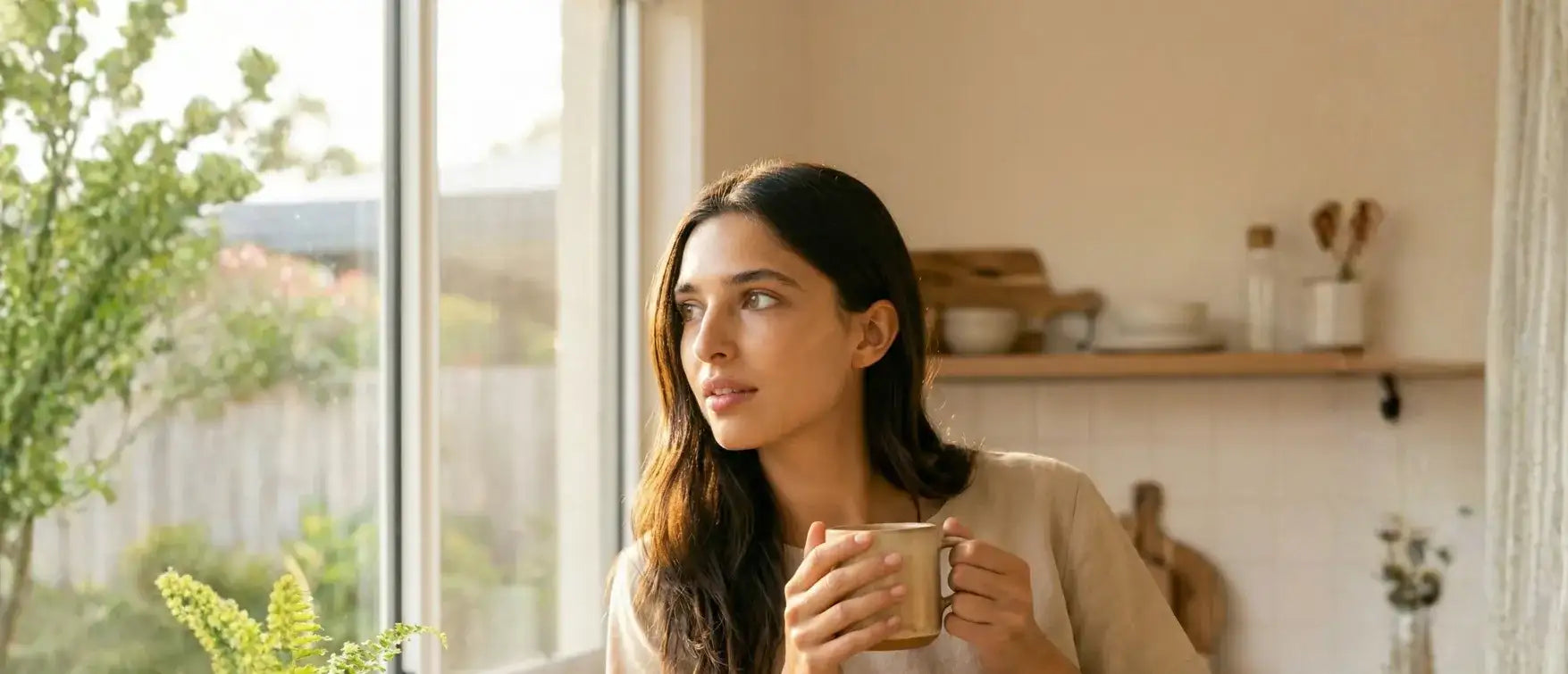 femme cafe le matin
