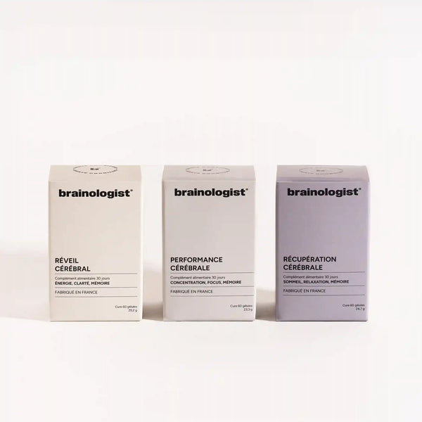 Pack Routine Brainologist – La routine cérébrale complète matin journée nuit – 3 pots étuis